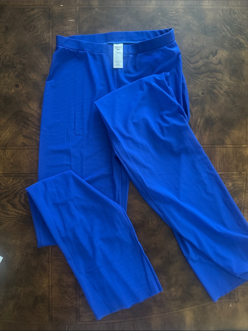 Brand New Weissman Power Mesh Wide Leg Pant Royal Blue